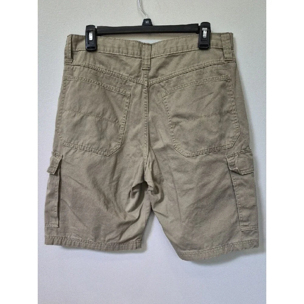 Wrangler Authentic Men's 33x10 Cargo Shorts Khaki Tan 6 Pocket Classic Chore